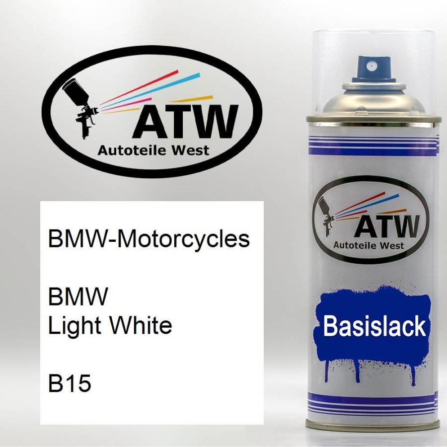 BMW-Motorcycles, BMW Light White, B15: 400ml Sprühdose, von ATW Autoteile West.